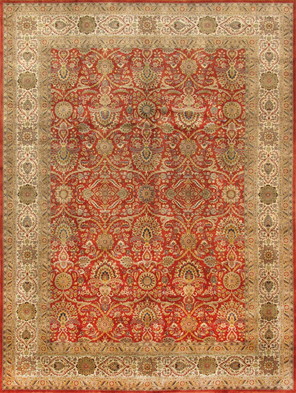 Pasargad Home Baku Collection Hand-knotted Lamb's Wool Area Rug For Timeless Elegance & Style   P-701 Rust 9x12