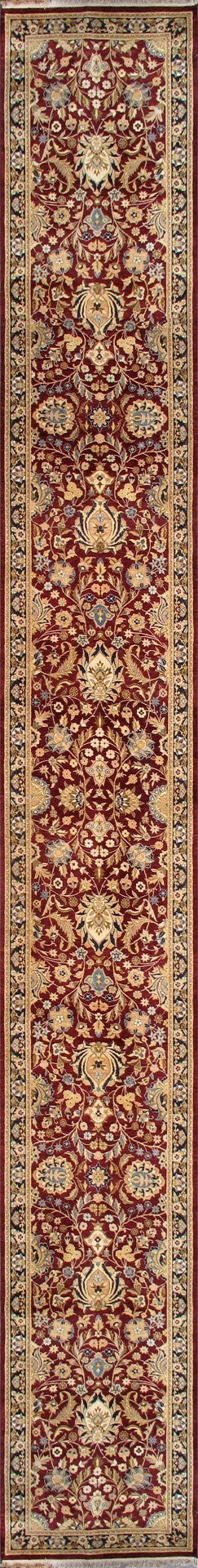 Pasargad Home Baku Hand-knotted Red Lamb's Wool Runner - Timeless Elegance For Modern Spaces   P-ghulam 2.07x21