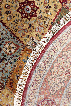 Pasargad Home Baku Collection Hand-knotted Lamb's Wool Area Rug For Timeless Elegance & Style   Psk-2 Multi 6x6