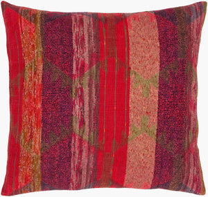 Surya Thames 30" X 30" Eco-friendly Floor Pillow - Global Inspired Design For Elegant Home Decor Pink Recycled Fabric,Cotton Tae001-3030d