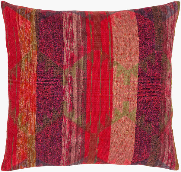 Surya Thames 30" X 30" Eco-friendly Floor Pillow - Global Inspired Design For Elegant Home Decor Pink Recycled Fabric,Cotton Tae001-3030d