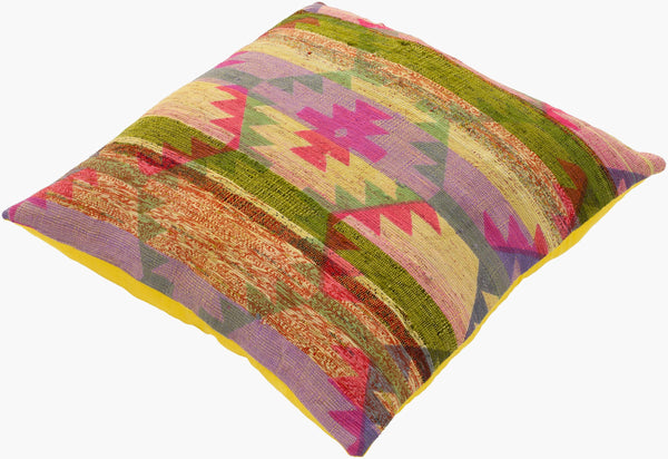 Surya Thames 30" X 30" Eco-friendly Floor Pillow - Global Inspired Design For Elegant Home Decor Grass Green Recycled Fabric,Cotton Tae002-3030