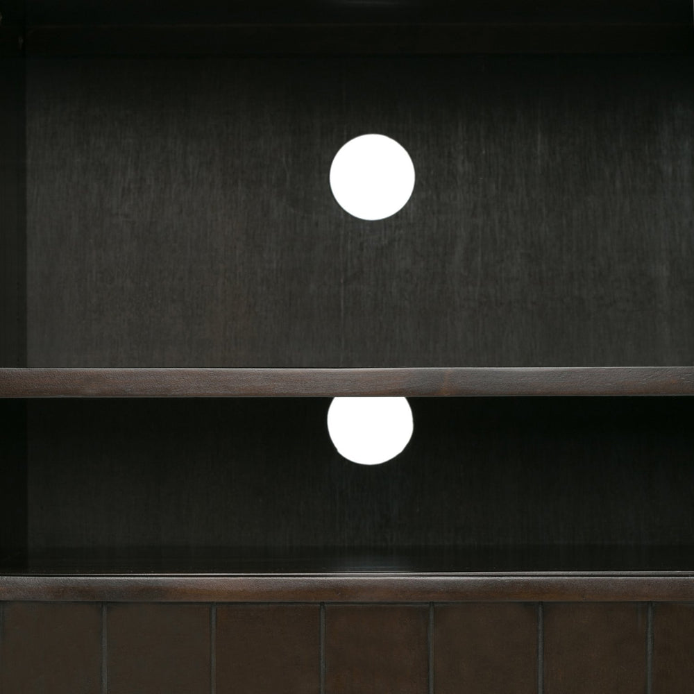 English Elm Bedford Tall TV Media Stand Dark Tobacco Brown – Handcrafted Solid Wood, 60" TV Capacity, Storage and Cord Management B136P158116