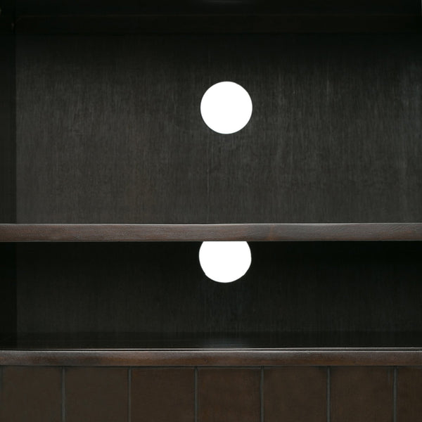 English Elm Bedford Tall TV Media Stand Dark Tobacco Brown – Handcrafted Solid Wood, 60" TV Capacity, Storage and Cord Management B136P158116