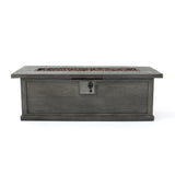 Christopher Knight Home® Noble House 56'' Wood Rectangular Mgo Fire Table Grey - 50 000 Btu With Tank Holder