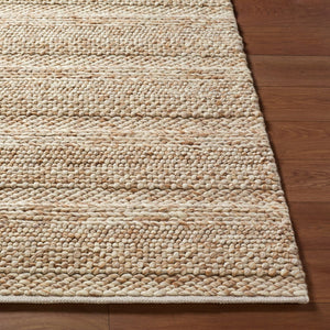 Livabliss Tahoe Handwoven Wool Flatweave Area Rug Bohemian Global Style for Large Living Spaces Light Beige, Br 10' x 14' TAHII3700-1014