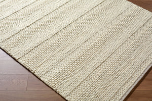 Livabliss Tahoe Handwoven Wool Flatweave Area Rug Bohemian Global Style for Large Living Rooms Ivory, Sand 10' x 14' TAHII3703-1014