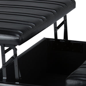 English Elm Ellis - Versatile Midnight Black Coffee Table Storage Ottoman With Lift-Top And Hidden Compartment B136P159156