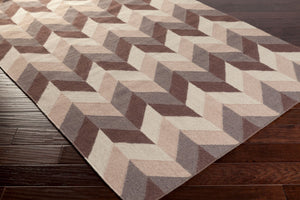 Surya Talitha 2'6" X 8' Handmade Wool Rug - Durable, Modern Decor For A Charming Touch In Your Home Taupe Wool Tal1002-268