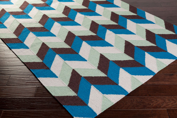 Surya Talitha 2'6" X 8' Handmade Wool Rug - Durable, Modern Decor For A Charming Touch In Your Home Blue Wool Tal1003-811