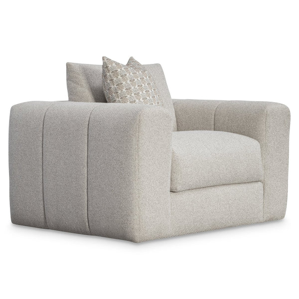 Bernhardt Bernhardt Vista Oversized Fabric Swivel Chair — Plush Upholstery, Knife-Edge Pillow, 360° Motion (Made-To-Order) P4002SA