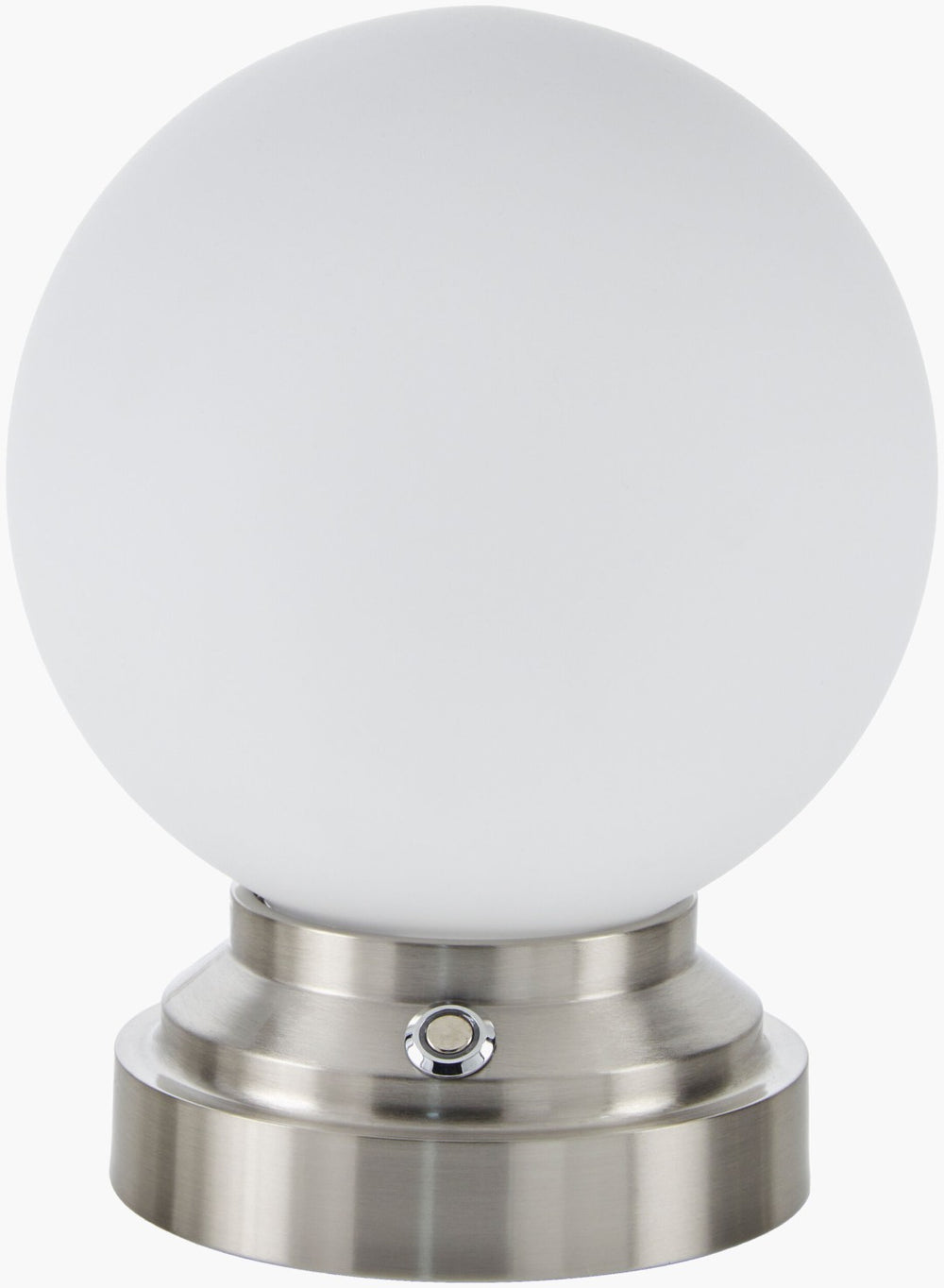 Livabliss Tamsin Iron and Glass Accent Lamp Compact Bedside or Desk Light with Soft Diffused Glow TAM-002