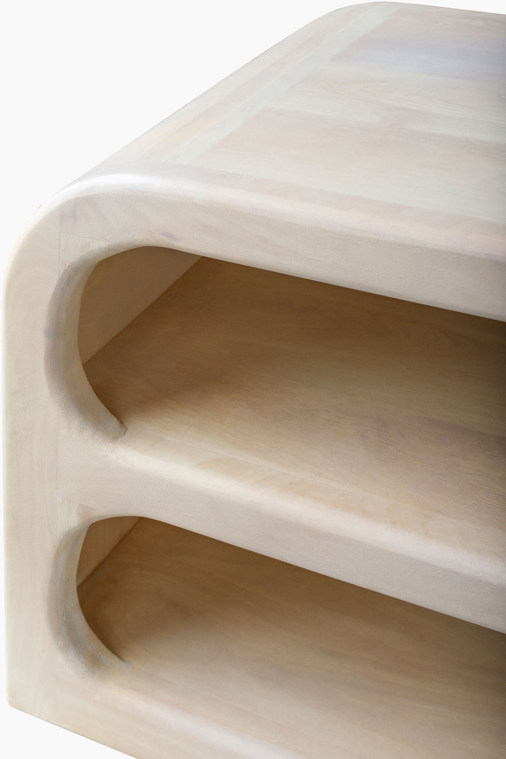 Surya Tana End Table - Bohemian Mango Wood Accent Piece For Unique Home Decor - Durable & Easy Care Top, Ivory,Base, Ivory Mango Wood,Mango Wood Tana001-222114