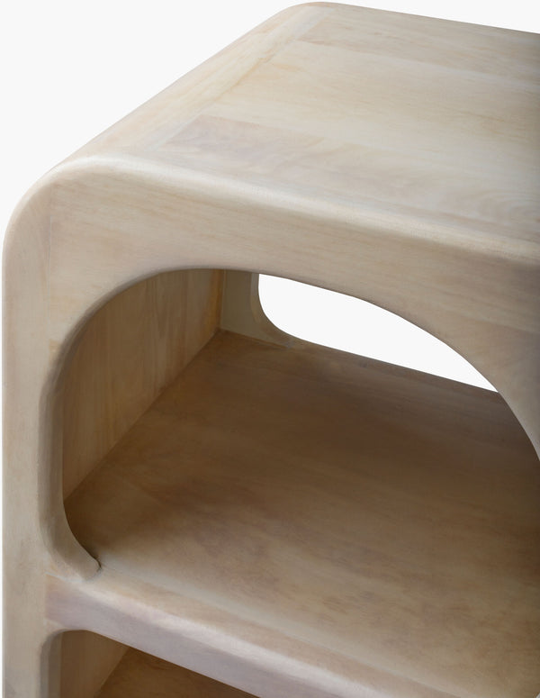 Surya Tana Bohemian Global Console Table – 30"H X 57"W X 16"D, Exotic Mango Wood, Elegant Accent Piece Top, Ivory,Base, Ivory Mango Wood,Mango Wood Tana003-305714