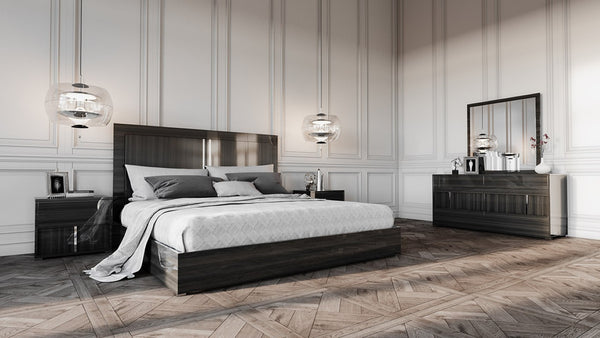 VIG Furniture Ari Italian Modern Grey Dresser With 6 Soft-Close Drawers, High-Gloss Finish & Stainless Legs VGACARI-DRS