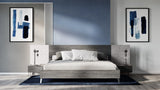 VIG Furniture Nova Domus Bronx Italian Modern Faux Concrete & Grey Bed + 2 Nightstands Set VGACBRONX-BEDNS-SET