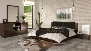VIG Furniture Fantasia Contemporary Dark Walnut Mirror — Solid Acacia Slim Frame 34"X40" Wall Mirror For Living Spaces VGWDHL-W04