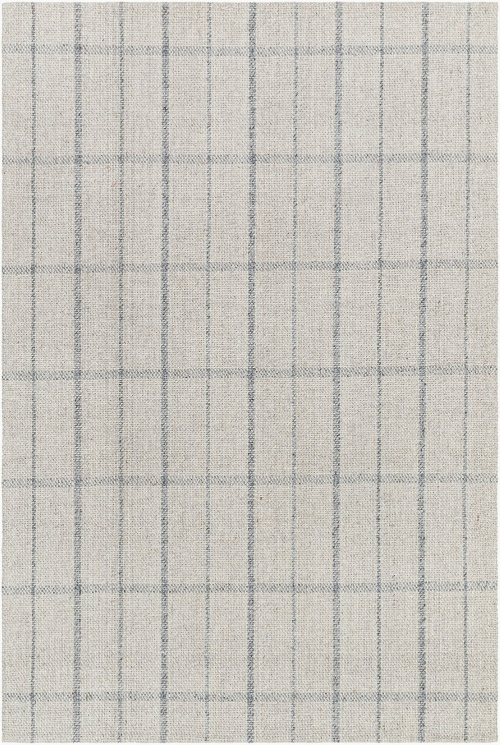 Livabliss Tartan Handwoven Flatweave Wool Viscose Rug Farmhouse Cottage Accent for Entryways Oatmeal, Slate 8' x 10' TAR2304-810