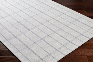 Livabliss Tartan Handwoven Flatweave Wool Viscose Rug Farmhouse Cottage Accent for Entryways Oatmeal, Slate 8' x 10' TAR2304-810