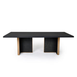 VIG Furniture Modrest Tasha - Modern Black Ash + Brushed Gold Rectangular Dining Table VGVCT2308