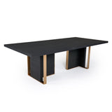 VIG Furniture Modrest Tasha - Modern Black Ash + Brushed Gold Rectangular Dining Table VGVCT2308