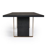 VIG Furniture Modrest Tasha - Modern Black Ash + Brushed Gold Rectangular Dining Table VGVCT2308