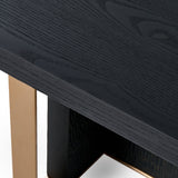 VIG Furniture Modrest Tasha - Modern Black Ash + Brushed Gold Rectangular Dining Table VGVCT2308