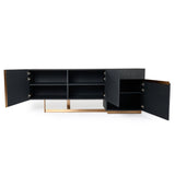 VIG Furniture Modrest Tasha - Modern Black Ash + Brushed Gold Buffet VGVCG2308-BUF