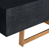 VIG Furniture Modrest Tasha - Modern Black Ash + Brushed Gold TV Stand VGVCTV2308