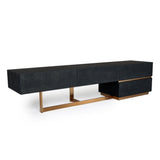 VIG Furniture Modrest Tasha - Modern Black Ash + Brushed Gold TV Stand VGVCTV2308