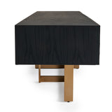 VIG Furniture Modrest Tasha - Modern Black Ash + Brushed Gold TV Stand VGVCTV2308