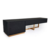 VIG Furniture Modrest Tasha - Modern Black Ash + Brushed Gold TV Stand VGVCTV2308