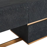 VIG Furniture Modrest Tasha - Modern Black Ash + Brushed Gold TV Stand VGVCTV2308