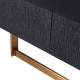 VIG Furniture Modrest Tasha - Modern Black Ash + Brushed Gold TV Stand VGVCTV2308