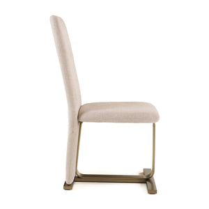 VIG Furniture Modrest Tasha - Modern Beige Linen + Brushed Brass Dining Chair (Set of 2) VGVC-B2133-BGELN