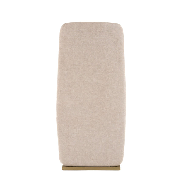 VIG Furniture Modrest Tasha - Modern Beige Linen + Brushed Brass Dining Chair (Set of 2) VGVC-B2133-BGELN