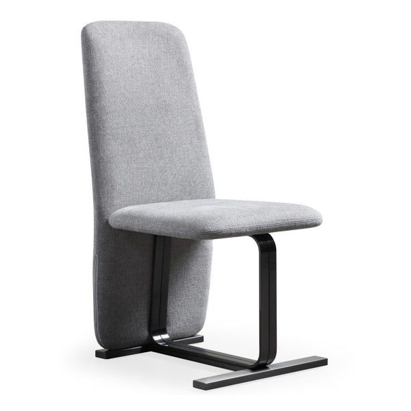 VIG Furniture Tasha Modern Linen Upholstered Side Chair Set Of 2 With Brushed Antique Brass Base & Plush Foam Seats Light Grey Dining Chair VGVC-B2133-GRYLN