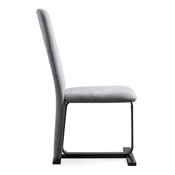 VIG Furniture Tasha Modern Linen Upholstered Side Chair Set Of 2 With Brushed Antique Brass Base & Plush Foam Seats Light Grey Dining Chair VGVC-B2133-GRYLN