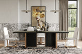 VIG Furniture Modrest Tasha - Modern Black Ash + Brushed Gold Rectangular Dining Table VGVCT2308