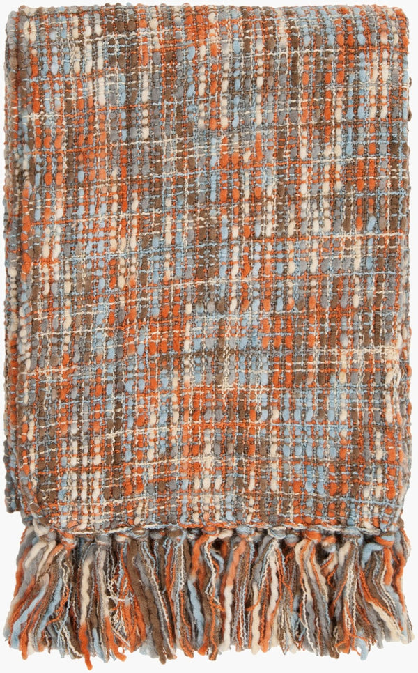 Livabliss Tabitha Acrylic Woven Throw Blanket with Fringe Trim for Rustic Farmhouse Living TAT8206-5060