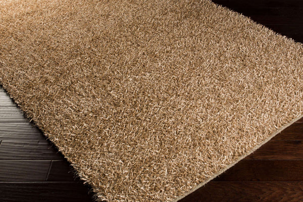 Surya Taz 5' X 8' Handmade High Pile Rug - Durable Polyester Decor For Modern Spaces, Spot Clean Only Beige Polyester Taz1002-58