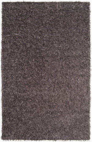 Surya Taz 5' X 8' Handmade High Pile Rug - Durable Polyester Decor For Modern Spaces, Spot Clean Only Charcoal Polyester Taz1010-58