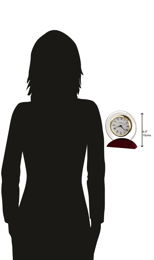 Hekman Furniture 645698 Elegant Glass Alarm Clock With Classic Design, Quartz Movement & Unique Artisanal Shape  Dana Tabletop Clock 645698