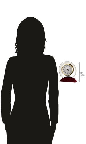 Hekman Furniture 645698 Elegant Glass Alarm Clock With Classic Design, Quartz Movement & Unique Artisanal Shape  Dana Tabletop Clock 645698