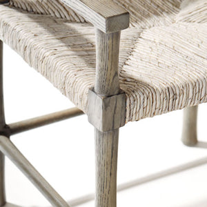 Bernhardt Bernhardt Palma Arm Chair With Hand‑Woven Abaca, Rustic Gray Oak Frame — Modern Farmhouse Comfort 369544