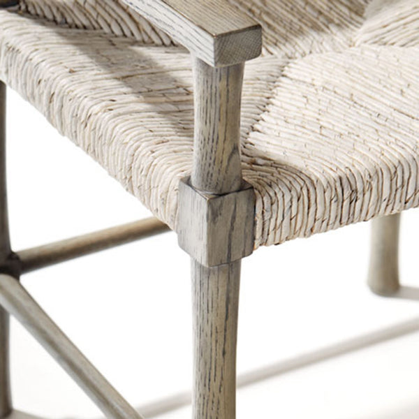 Bernhardt Bernhardt Palma Arm Chair With Hand‑Woven Abaca, Rustic Gray Oak Frame — Modern Farmhouse Comfort 369544