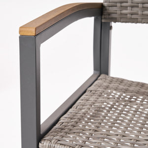 English Elm Christopher Knight Home® - Glasgow Stylish Grey Rattan Dining Chair - Weather-Resistant, Modern Comfort For Outdoor Spaces 62759.00PEGMGRY