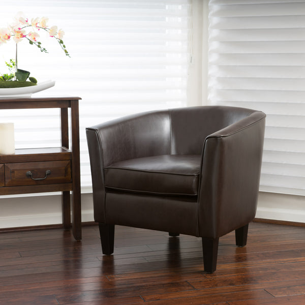 English Elm Club Chair Bonded Leather Tub Seat with Birch Legs for Modern Living Spaces 56991.00
