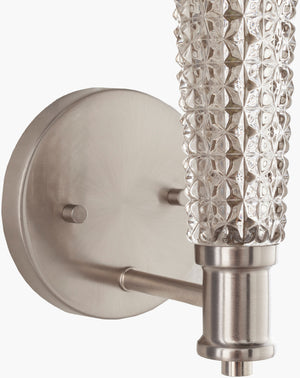 Surya Tibby Elegant 16" Wall Sconce - Stunning Metal & Glass Lighting For Home Décor And Ambiance Fixture, Clear Glass,Iron Tbb-002