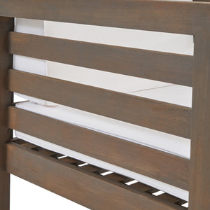 English Elm Christopher Knight Home® - OANA Outdoor Club Chair with Acacia Wood Frame, Removable Cushions, Slatted Design for Quick Drying Grey+White 65546.00WHI